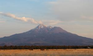 Hannah Boone: Mount Shasta from a wide-open field in the middle of nowhere, northern California.