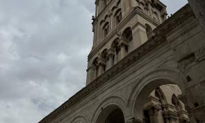 Jordan Cutts: The Cathedral of St. Domnius, depicted here, is an impressive landmark of Diocletian’s Palace in Split, Croatia. The Cathedral is known for its persistent use over the centuries, the eras marked by evident architectural changes.