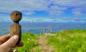 Skip Johnson: Alaska Avatar Present Tense - From a Southwestern Alaska dig on the Bering Sea known as Nunalleq (the Old Village) a few miles from the modern village of Quinhagak. These carved dolls could represent members of the community and perhaps could be sent as representatives to gatherings. If such an idea was reinstated committee meetings would be made much easier.