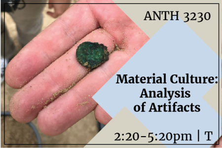 flyer with catalog description placed over blue and tan diamonds over image of hand holding silver piece turned green